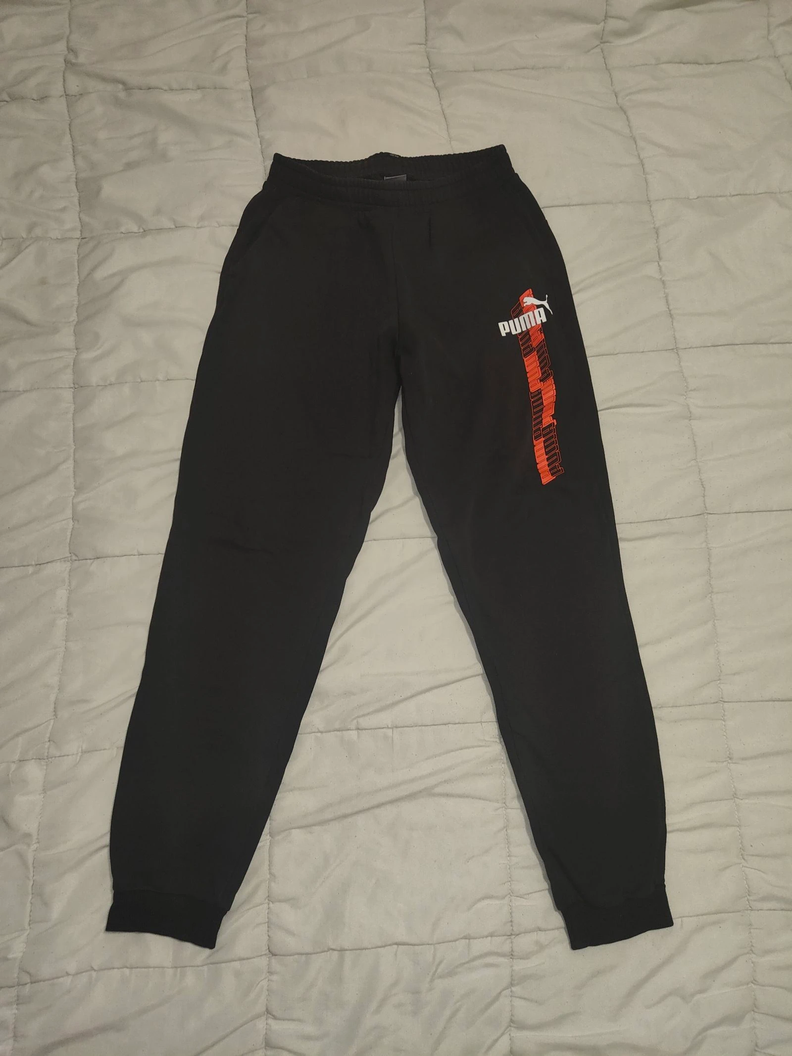 Jogging Puma Noir et Orange 15/16 ans